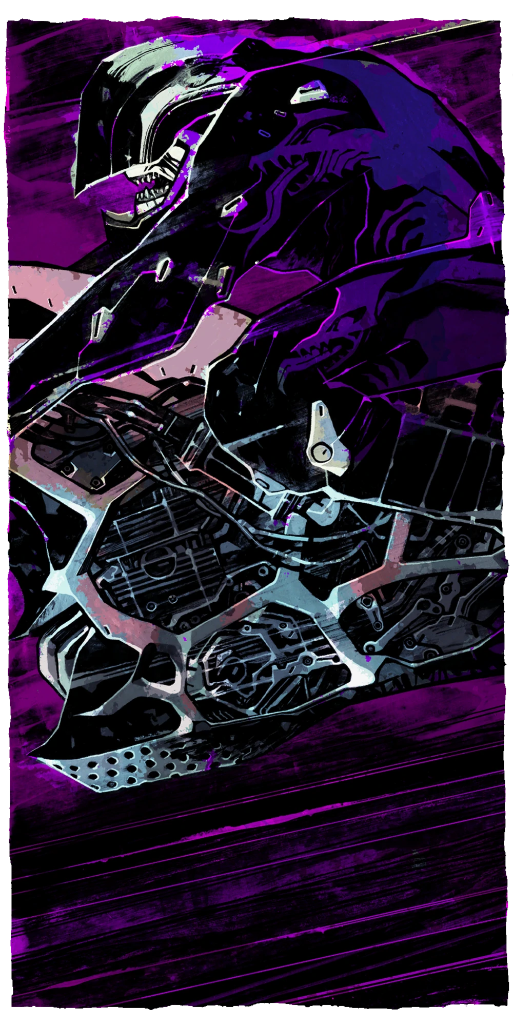 Cyberpunk tarot card 08-the-chariot