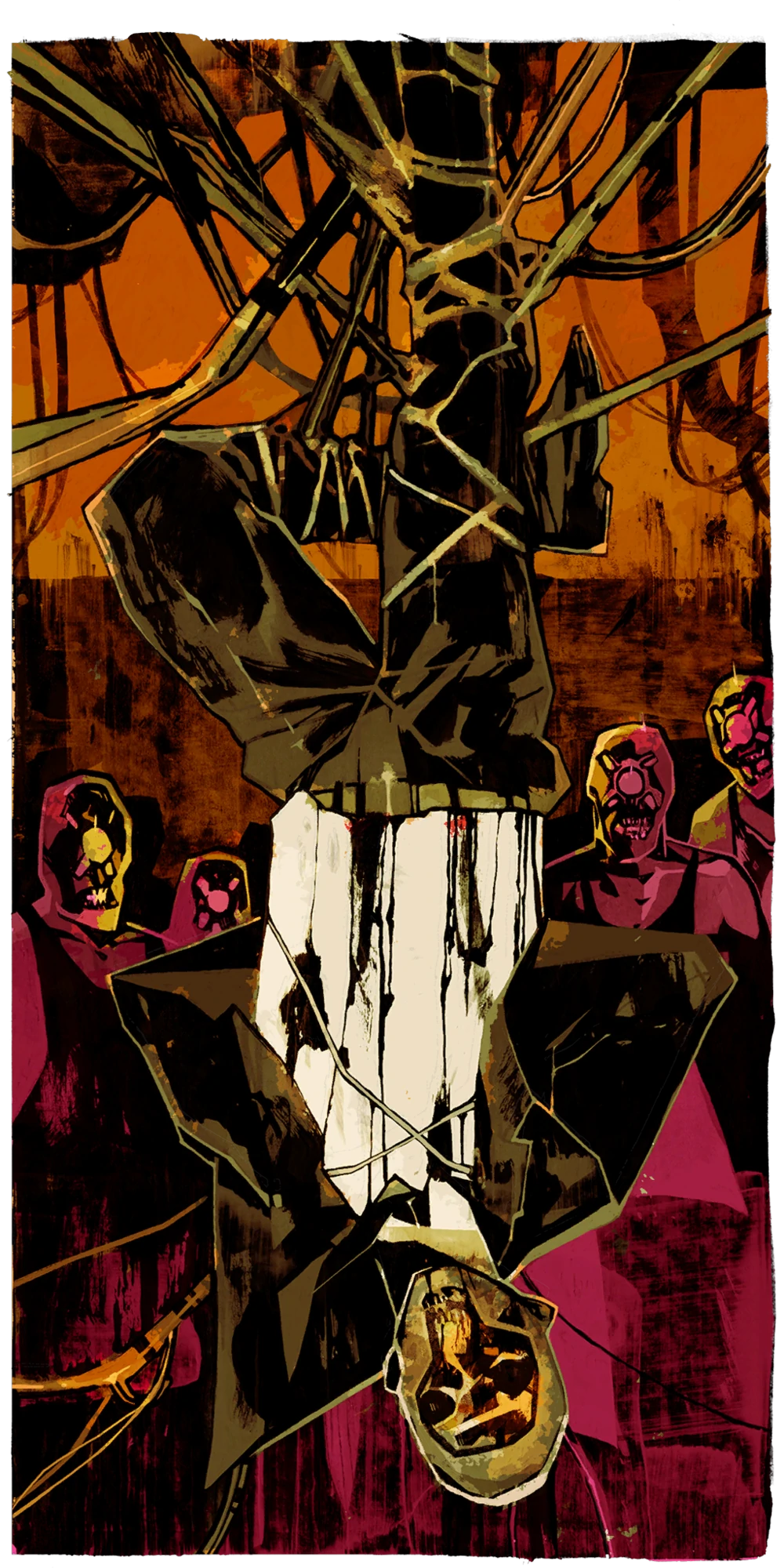 Cyberpunk tarot card 13-the-hanged-man